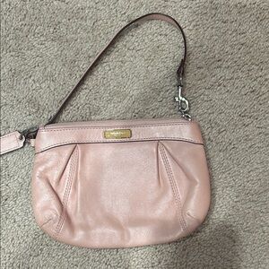 Coach Soft Pink Leather Wristlet